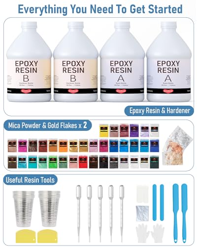 4 Gallon Crystal Clear Epoxy Resin (512 Fl Oz)