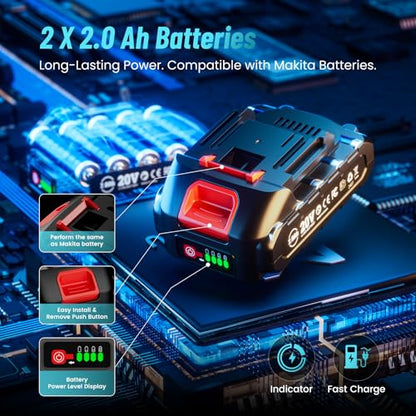 Cordless Foam Cutter with 2x21V 2000mAh Batteries