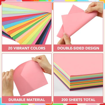 20 Colors Origami Paper 6 × 6 In