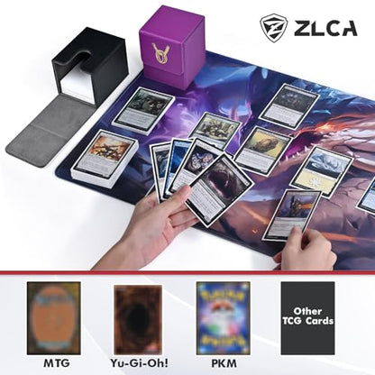 Card Deck Box for MTG with 2 Dividers Fits 100+ Single Sleeved