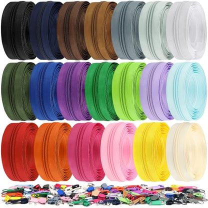 44.4 Yards 40 m 20 Pieces Assorted Colors #5 Nylon Coil Zippers