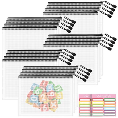20pcs Mesh Zipper Pouch Bags Small (9 Count)