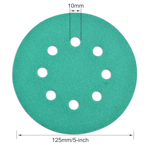 5-Inch 8-Hole Wet Dry Sanding Discs 150 Grit Sandpaper, 50-Pack (50 Count)
