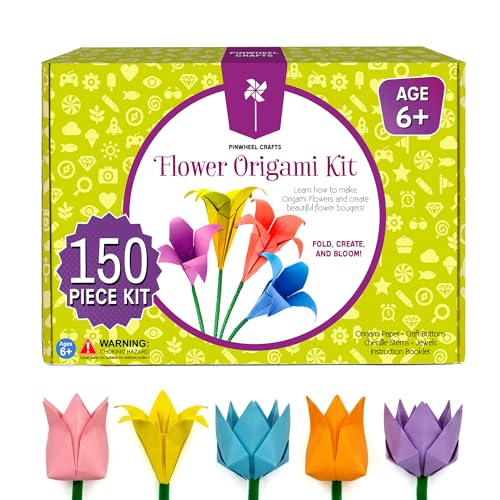 Flower Origami Kit for Kids Ages 8