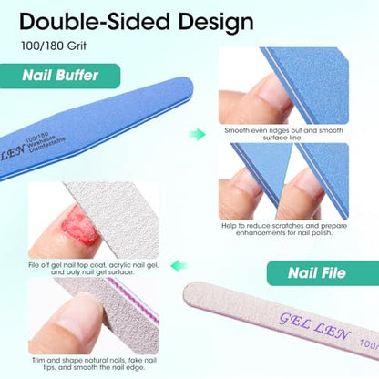 Nail Cleanser Pads 50PCS with 10PCS Manicure Tools Kit (50 Count)