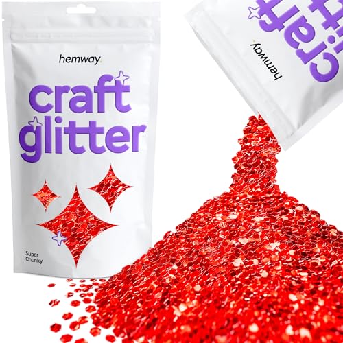 Craft Glitter Red 100g Super Chunky Glitter