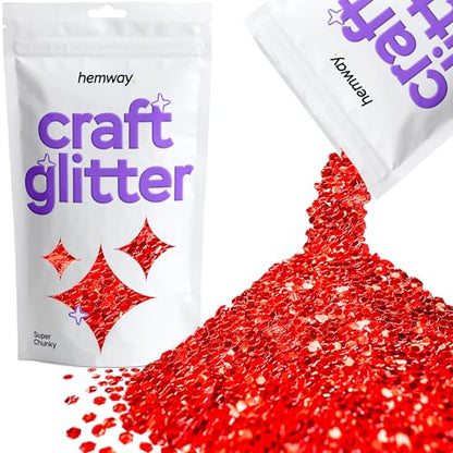 Craft Glitter Red 100g Super Chunky Glitter