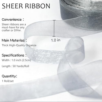 Silver Ribbon for Gift Wrapping