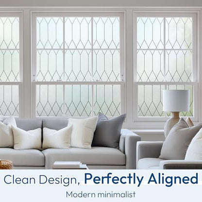 Moroccan Pattern Static Cling Window Privacy Film (24.22 Sq Ft)