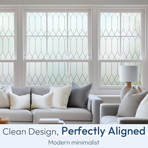 Moroccan Pattern Static Cling Window Privacy Film (14.37 Sq Ft)