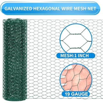 24'' x 150' Green Chicken Wire Fencing