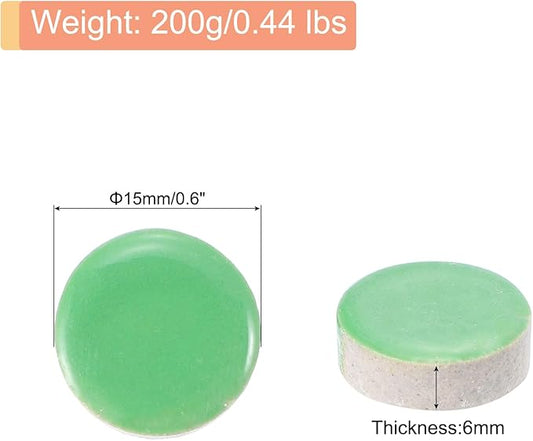 MECCANIXITY 200g Ceramic Mosaic Tiles for Crafts Bulk, Round Green Ceramic Tiles for Mosaic Kits Garden Stepping Stone Cup Mat