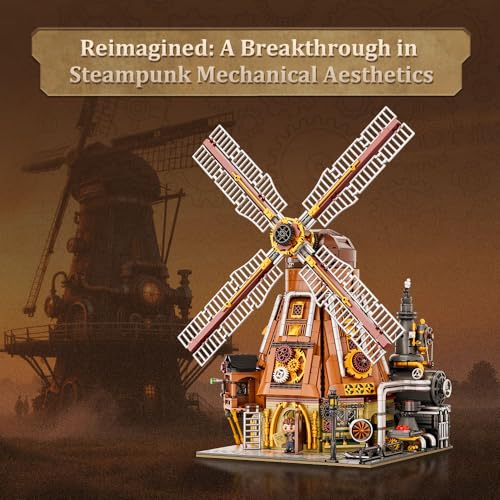 Steampunk Windmill Workshop Building Set for Adults