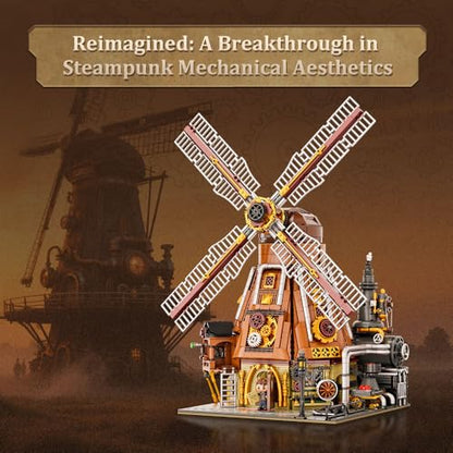 Steampunk Windmill Workshop Building Set for Adults