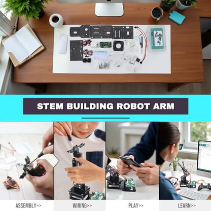 Smart Robot Arm for Arduino & MicroPython ESP32 4DOF Programmable Robotic Arm Building Kit with Joystick