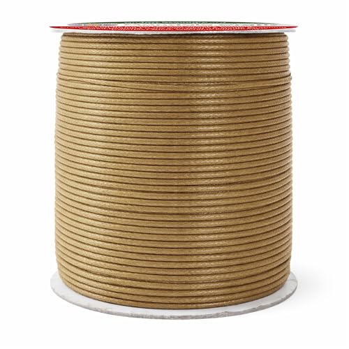 2mm Tan Waxed Cord