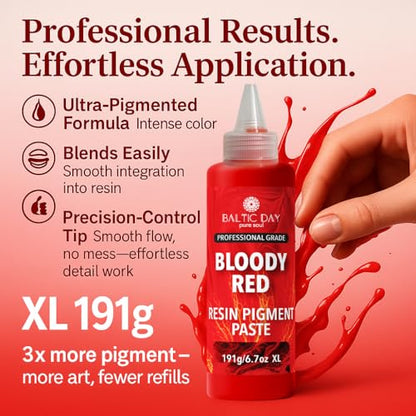 Red Epoxy Resin Pigment Paste 6.7oz