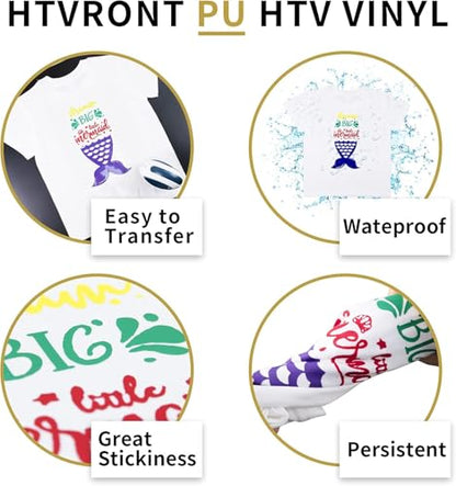 Gold HTV Heat Transfer Vinyl Bundle