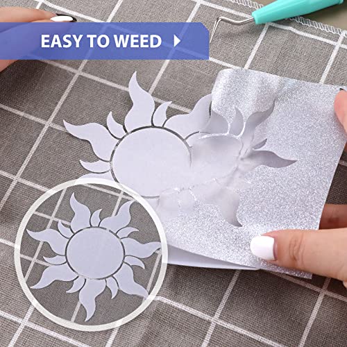 Glitter HTV 12" x 10ft Silver Glitter HTV Heat Transfer Vinyl