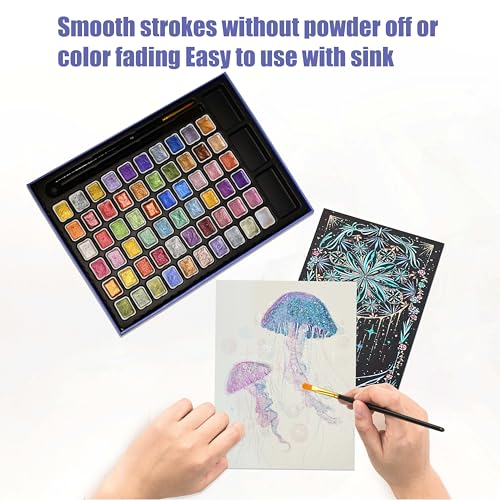 Mini Shimmer Watercolor Paint Set (60 Count)