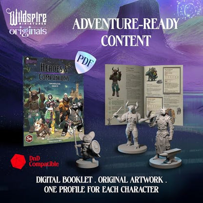 Hero, Player-Character, NPC DND Miniatures, 28mm32mm Unpainted D&D Minis Dungeons & Dragons Figures D D Bulk Pathfinder Fantasy Tabletop Fantasy Minis Set (15 Count)