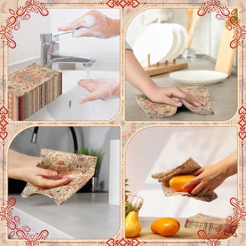 100 Pcs Boho Napkins Paper Guest Towels
