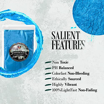 Sapphire Blue Mica Powder for Epoxy Resin 100g
