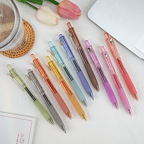 Retractable Gel Pens Quick Dry Ink Pens 0.5mm Bullet Multicolor For Journaling (9.98 Count)
