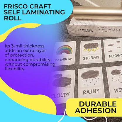 Matte Clear Self Adhesive Laminating Roll 12" x 30 ft