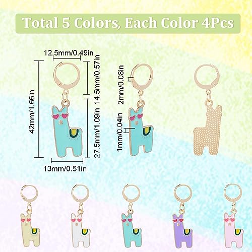 1 Box 20pcs Crochet Knitting Markers Stitch Charms Alpaca Cute Animals Locking Stitch Charm Crochet Knitting Markers for Weaving Sewing Needleworks DIY Crafts (20 Count)