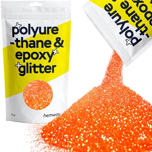 Resin Glitter Fluorescent Peach 100g Fine (3.5 Ounce)