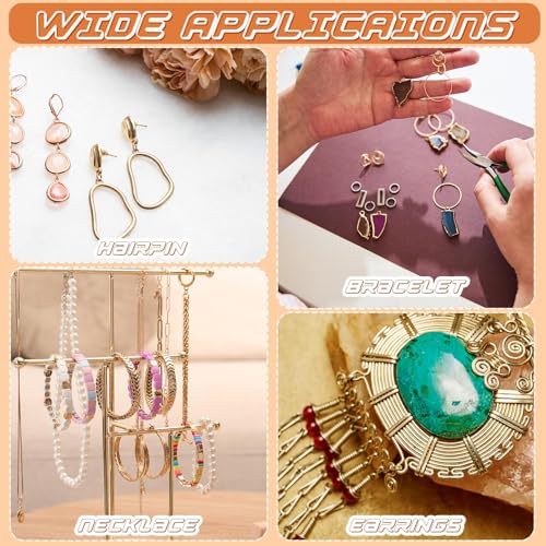 15 Pcs 5 Size Copper Wire 18 20 22 26 32 Gauge Tarnish Resistant Jewelry Wire for Jewelry Making 121 Yard Metal Beading Crafting (370.56 Foot)