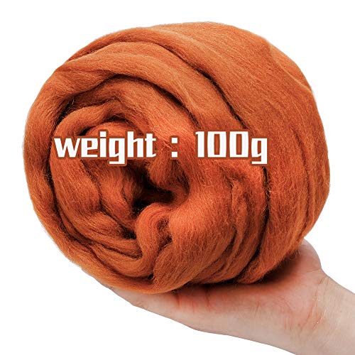 3.53oz Needle Felting Wool Roving Wool for Felting Wool Felting Supplies (3.5 Ounce)