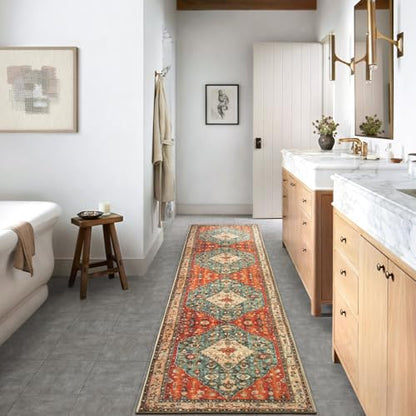 Felice Boho Tribal Runner Rugs with Rubber Backing