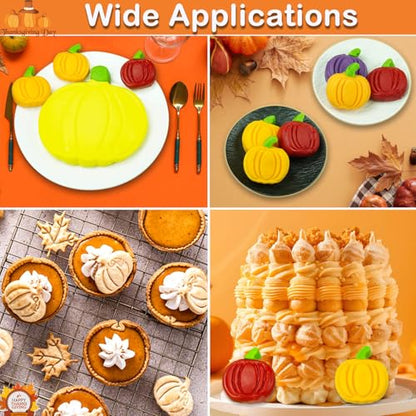 Halloween Pumpkin Silicone Molds for Baking (3 Count)