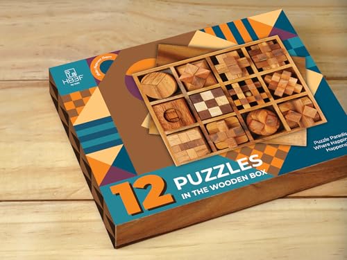 12 in 1 3D Wood Puzzle Box Set (12 Count)