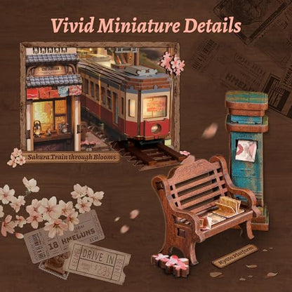 Sakura Train Book Nook Kit