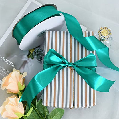100 Yard Turquoise Satin Ribbon 1 (300 Foot)
