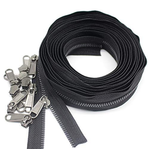 5 Metal Zippers by The Yard Bulk 4 Yards