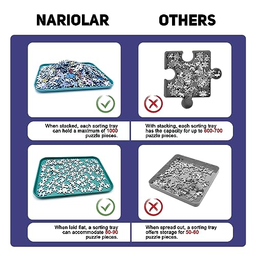 12" x 8.7" Puzzle Sorting Trays Stackable (6 Count)