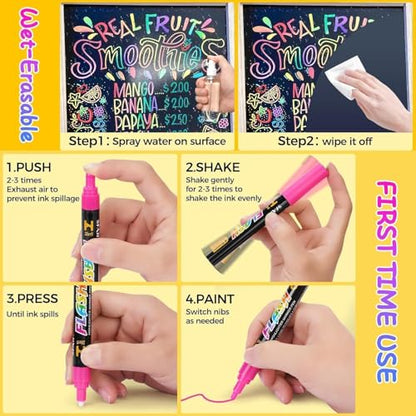 Liquid Chalk Markers for Blackboard (24 Count)