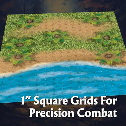 The Uncharted Isles Roleplaying Battlemaps; 16 Modular RPG Maps in 8 Double