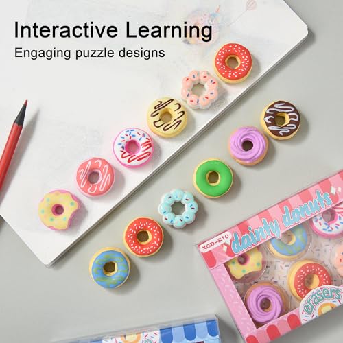 Donut Erasers for Kids Bulk (24 Count)