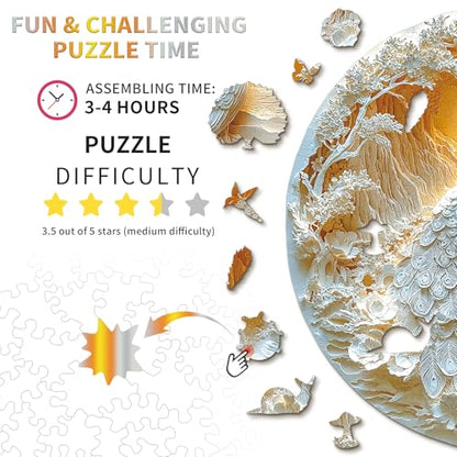Wooden Puzzles Adults Peacock Jigsaw Puzzle 11.3 * 11.3in (200 Count)