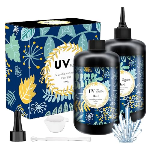Crystal Clear Hard UV Resin Upgraded Formula Ultraviolet Fast Curing for Jewelry Making Craft Decoration