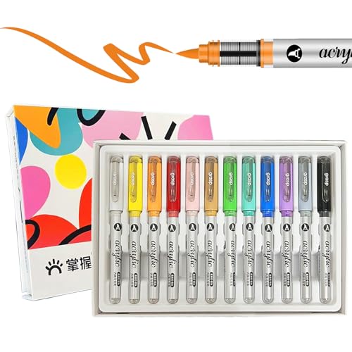 12 Colors Acrylic Paint Markers Set (12 Count)