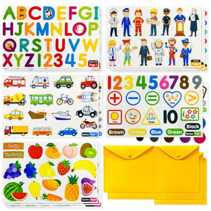5 Felt Learning Pieces Set