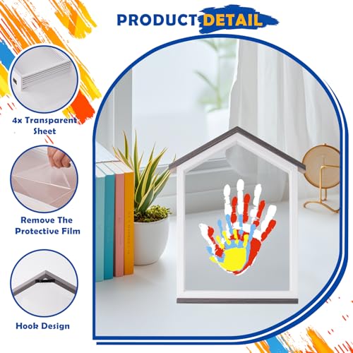 Exclusive House Shaped Family Handprint Kit; Unique DIY Keepsake