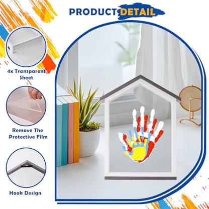 Exclusive House Shaped Family Handprint Kit; Unique DIY Keepsake
