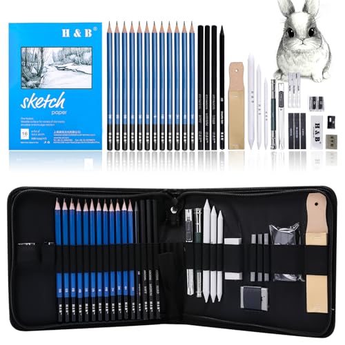 33 Pieces Drawing Pencils Set